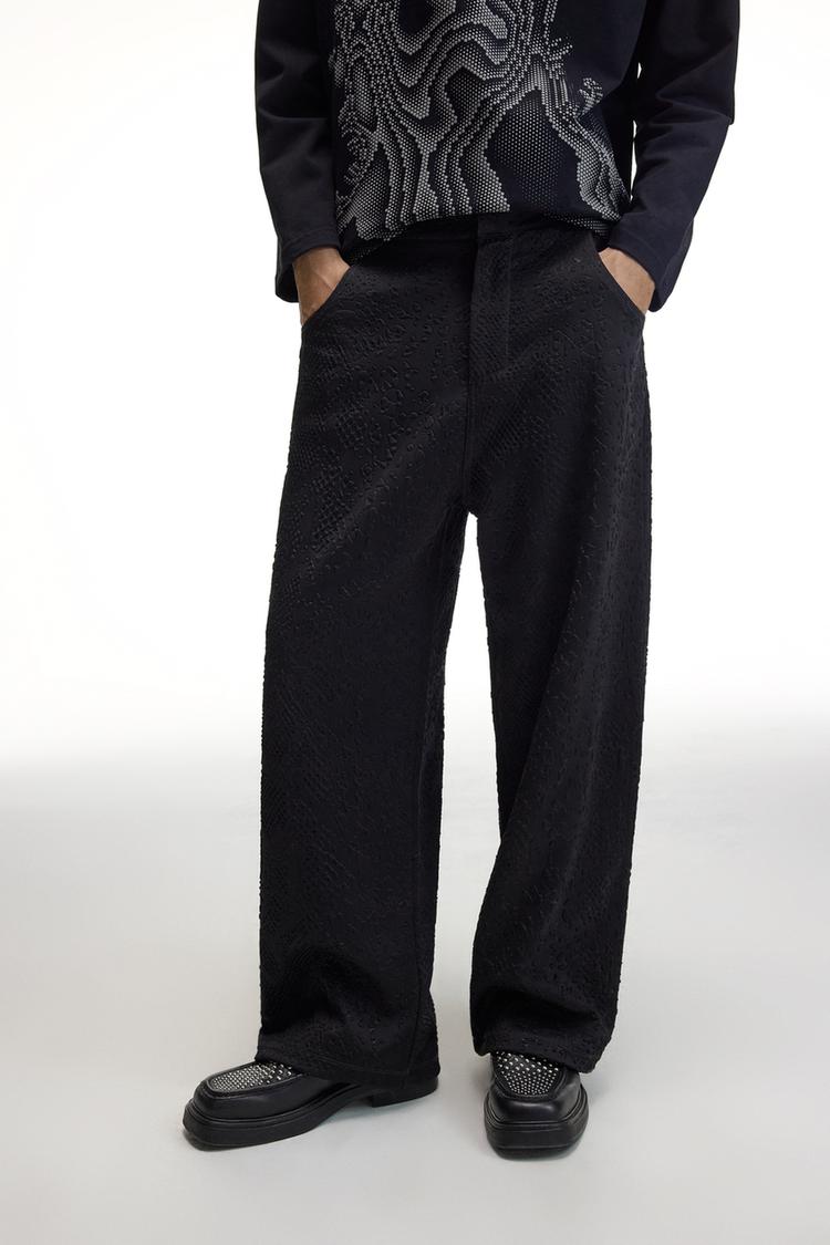 

Кожаные мокасины Chet Lo с заклепками Pull And Bear, черный