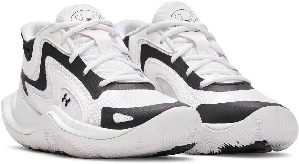 Баскетбольные кроссовки Under Armour Grade School UA Jet '25, дышащие и прочные, White — фото 4