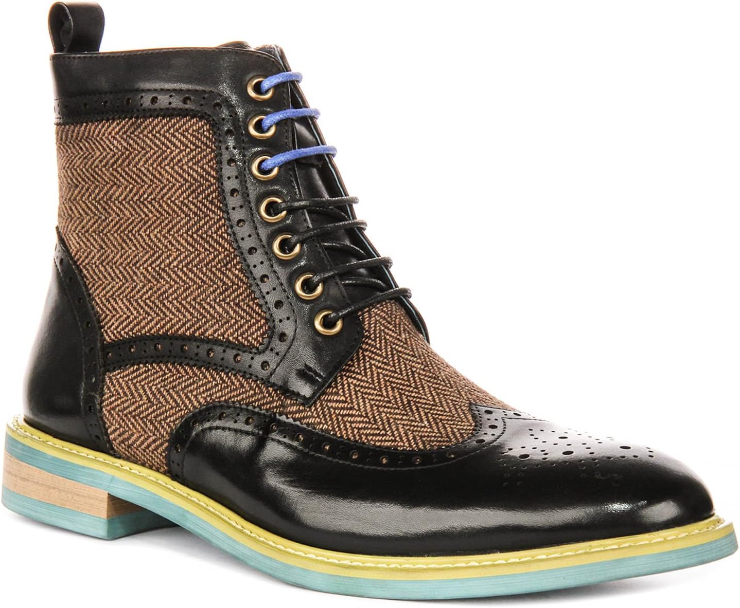 

JUSTINREESS ENGLAND Мужские ботинки-броги с рисунком бабочки Hi Kennedy, черный