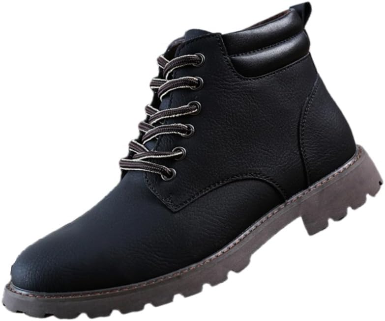 

Модные мужские короткие ботинки на высокой подошве. Большой размер. Подходят для активного отдыха, альпинизма и повседневного использования Fmshi, черный