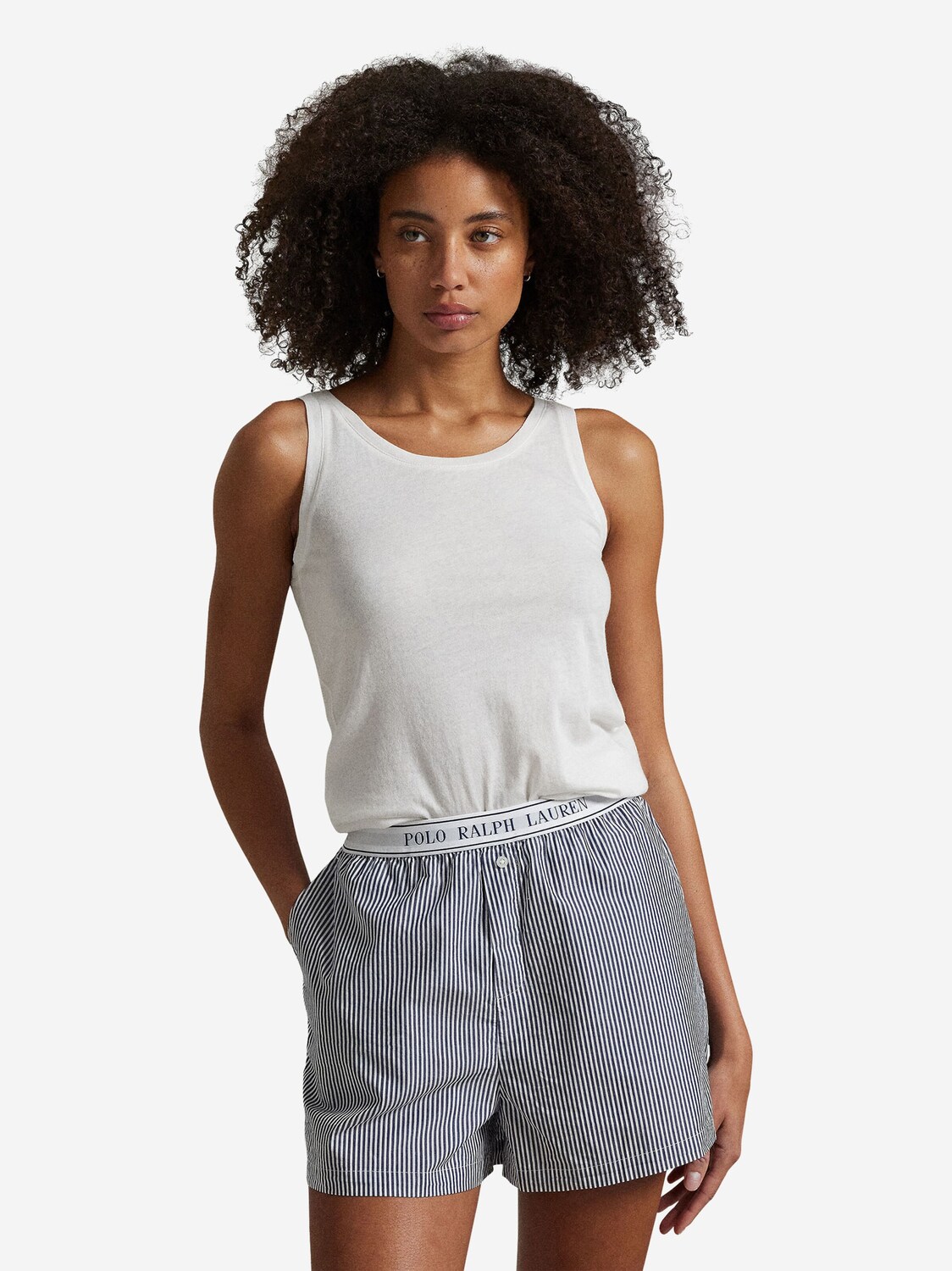 Polo Ralph Lauren Топ 'Whisper Weight Cotton' в белом цвете — фото 2