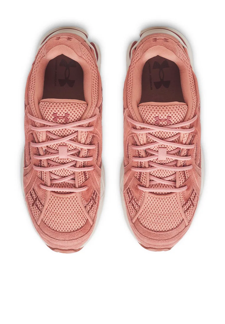 Кроссовки женские, замша, Sola Suede Under Armour, красный/розовый — фото 4