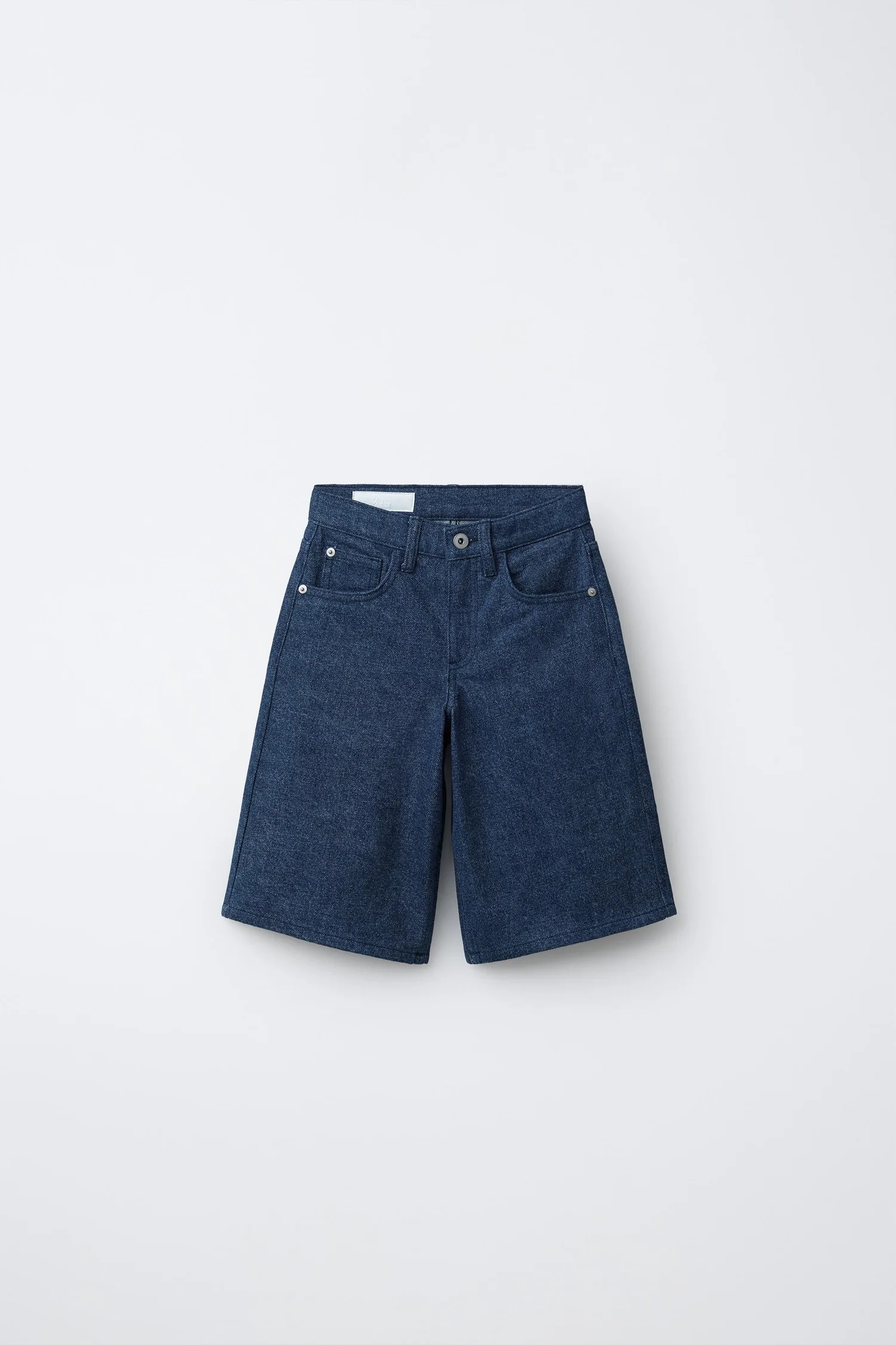 Длинные бермудские шорты с эффектом меланжа Zara, синий