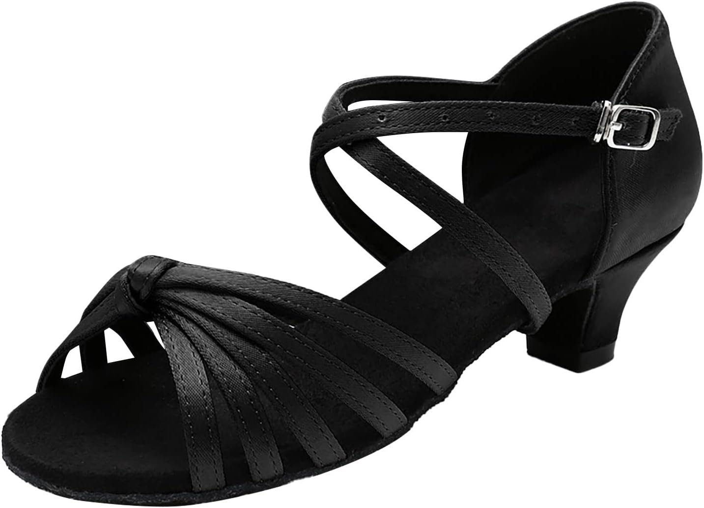 

Женская модная обувь с мягкой подошвой, удобная, противоскользящая, для латиноамериканских танцев, низкий каблук, размер 6,5 Generic, черный