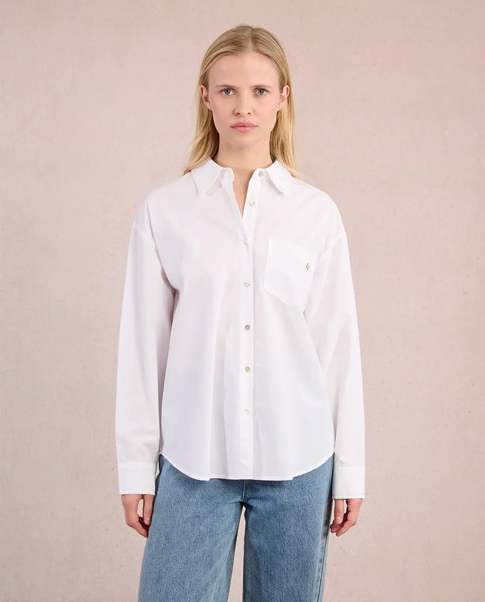

Женская рубашка с длинным рукавом и нагрудным карманом Molly Bracken, белый
