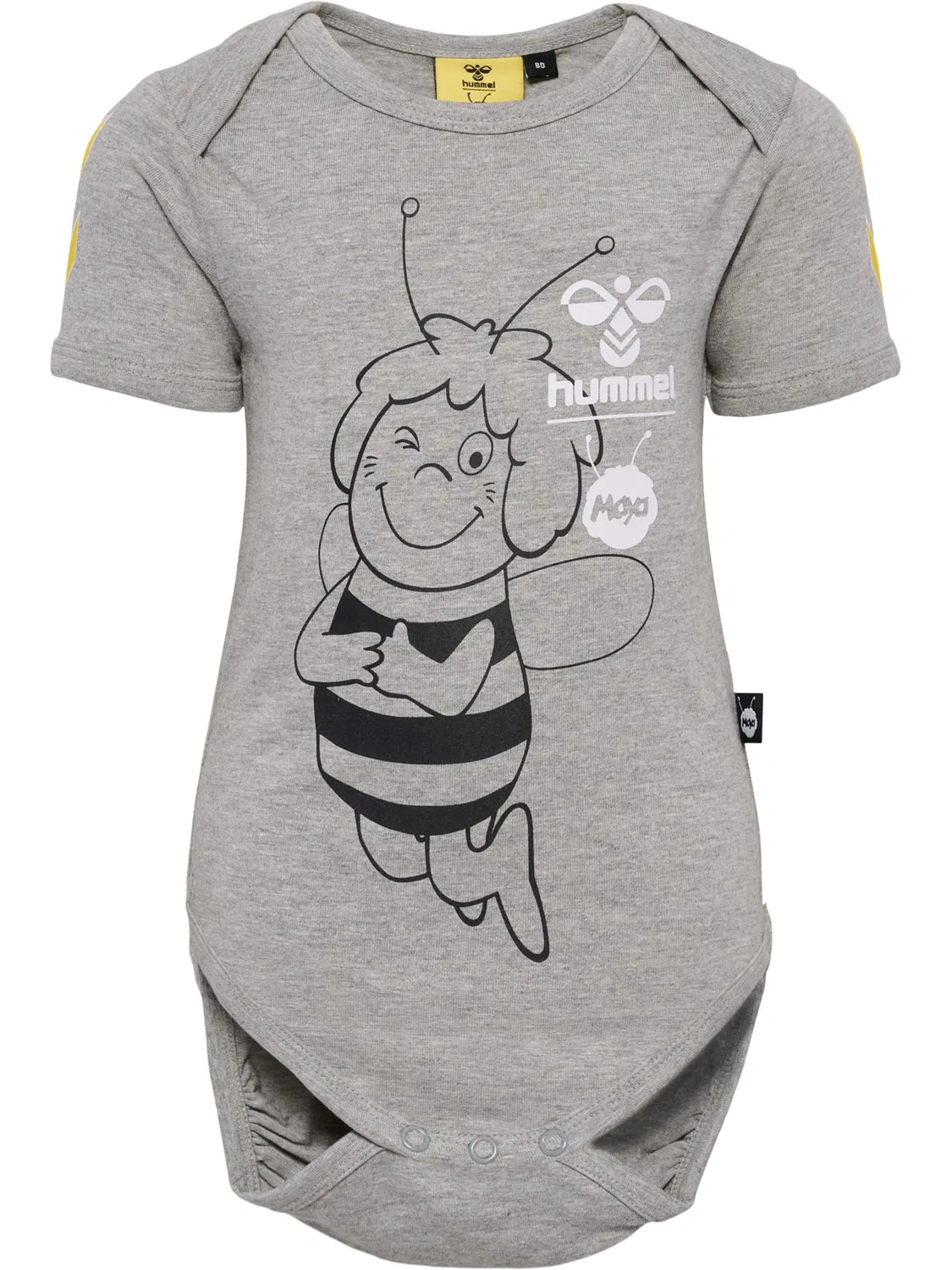 Боди детское Hummel, серый меланж