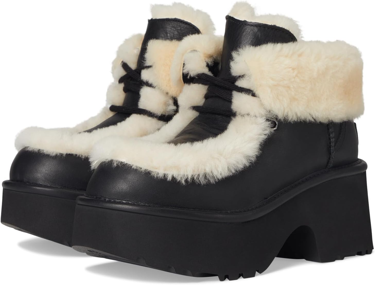 Ботинки кожаные UGG Esmee, черный