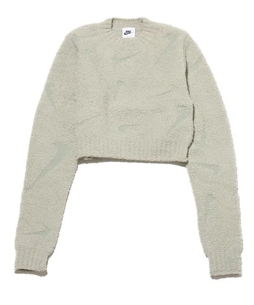 Женский топ-лонгслив Nike NSW Phoenix BCL AOJ LS T, облегающий, из плотного трикотажа, зеленый
