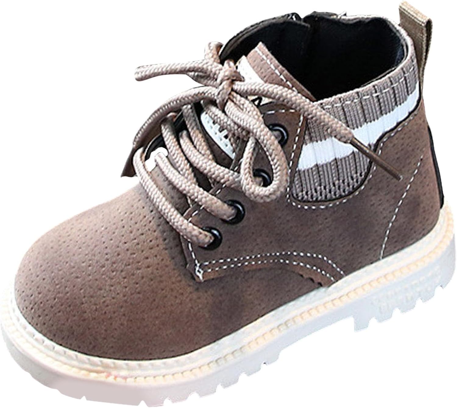 

Ботильоны IWIHMIV для девочек с боковой молнией, легкое надевание, повседневные короткие сапожки, удобные, нескользящие, хлопковые, Grey