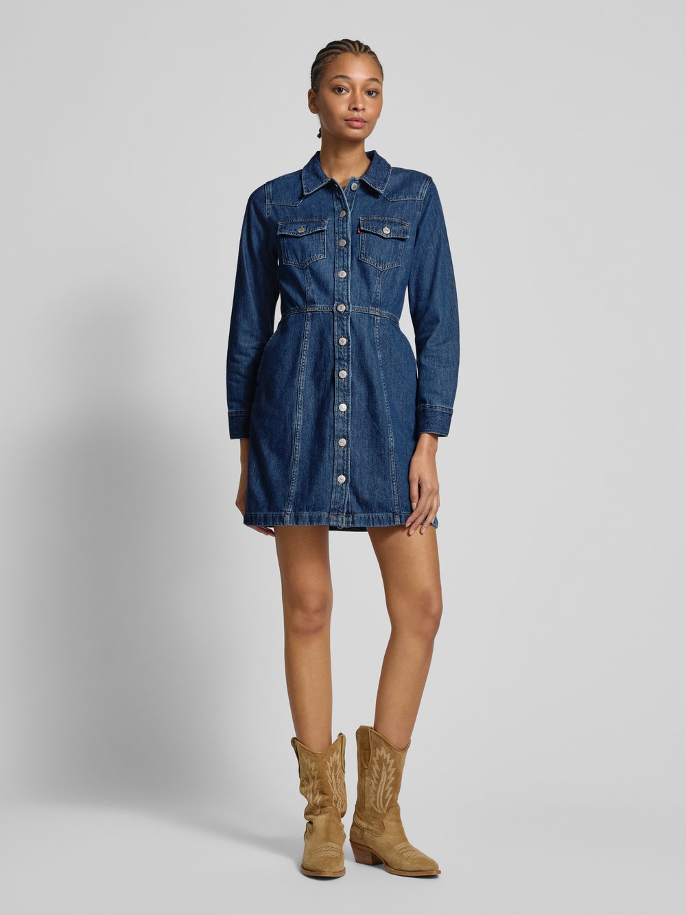 

Джинсовое платье с нагрудными карманами с клапанами, модель «FLYNN» Levi's