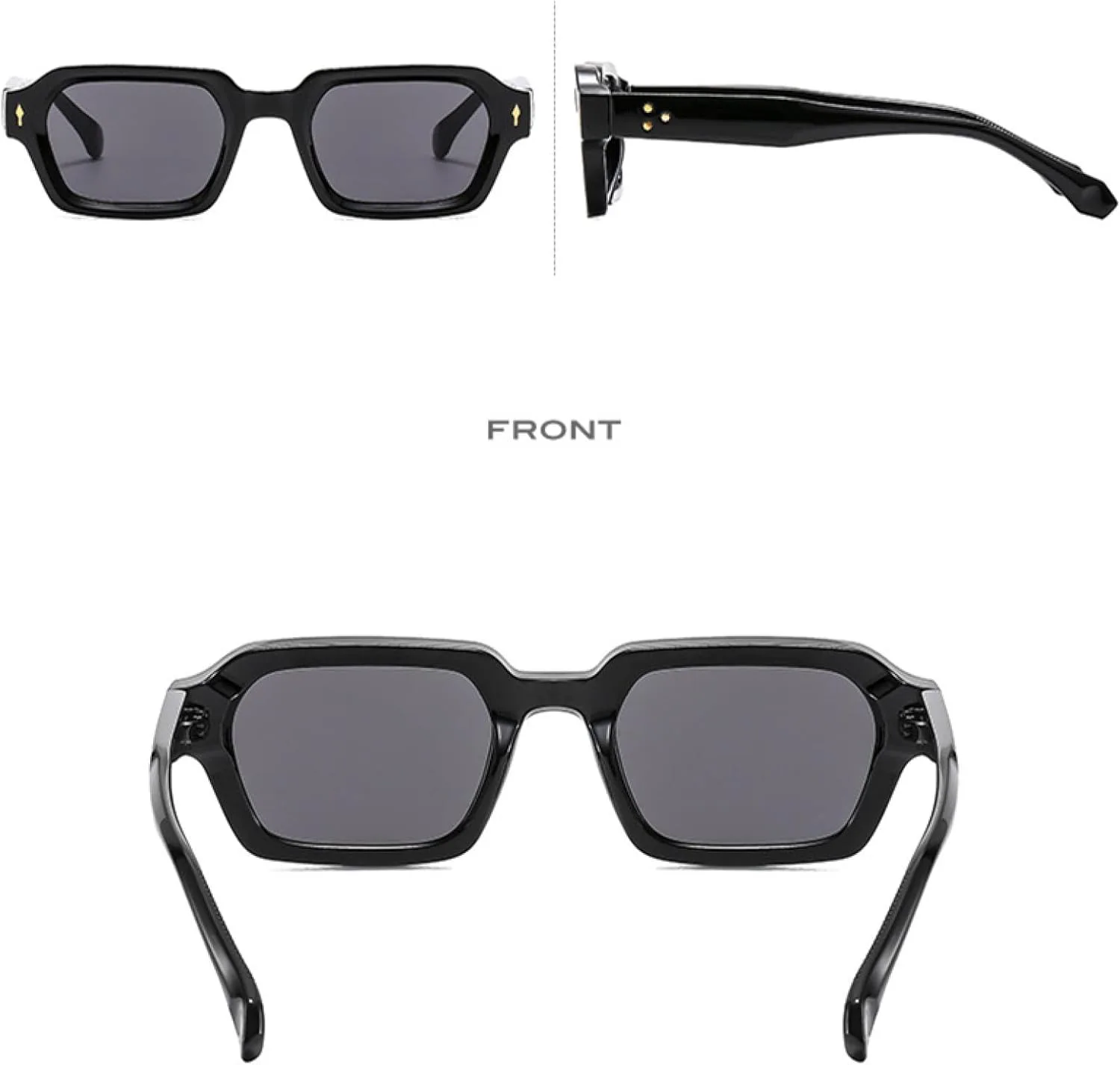 

Ретро-солнцезащитные очки для женщин и мужчин в винтажном стиле с заклепками, для активного отдыха, защита от УФ-излучения UV400 UATXTAU, Transparent Green