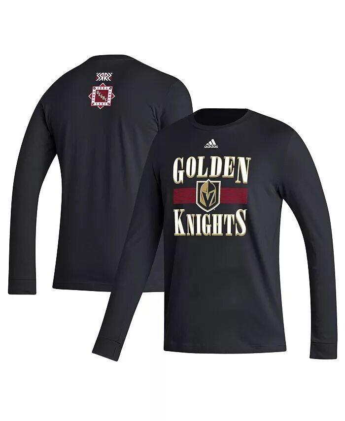 

Мужская черная футболка Vegas Golden Knights Reverse Retro 2.0 Fresh Playmaker с длинным рукавом adidas