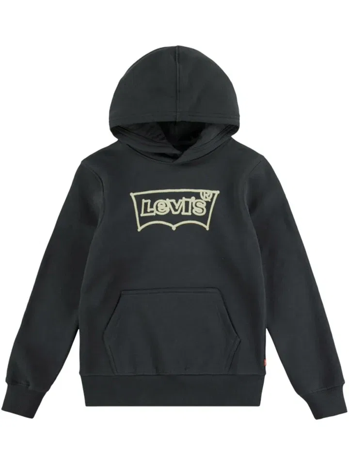 Капюшон худи из органического хлопка Levi's Kids, антрацит