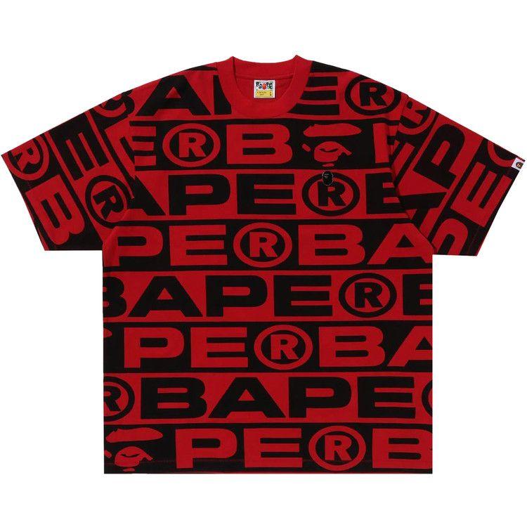 

Футболка BAPE Lux Sport Pattern Oversized Tee, Red