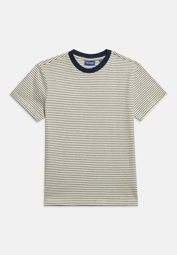 Футболка с принтом «полоса жизни» от osjfred Only & Sons Junior, Off-White/Dark Blue — фото 3