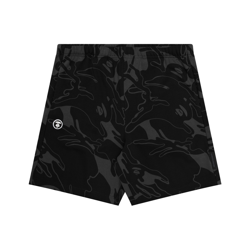 

BY *A BATHING APE Спортивные шорты из джерси с абстрактным принтом Aape, синий