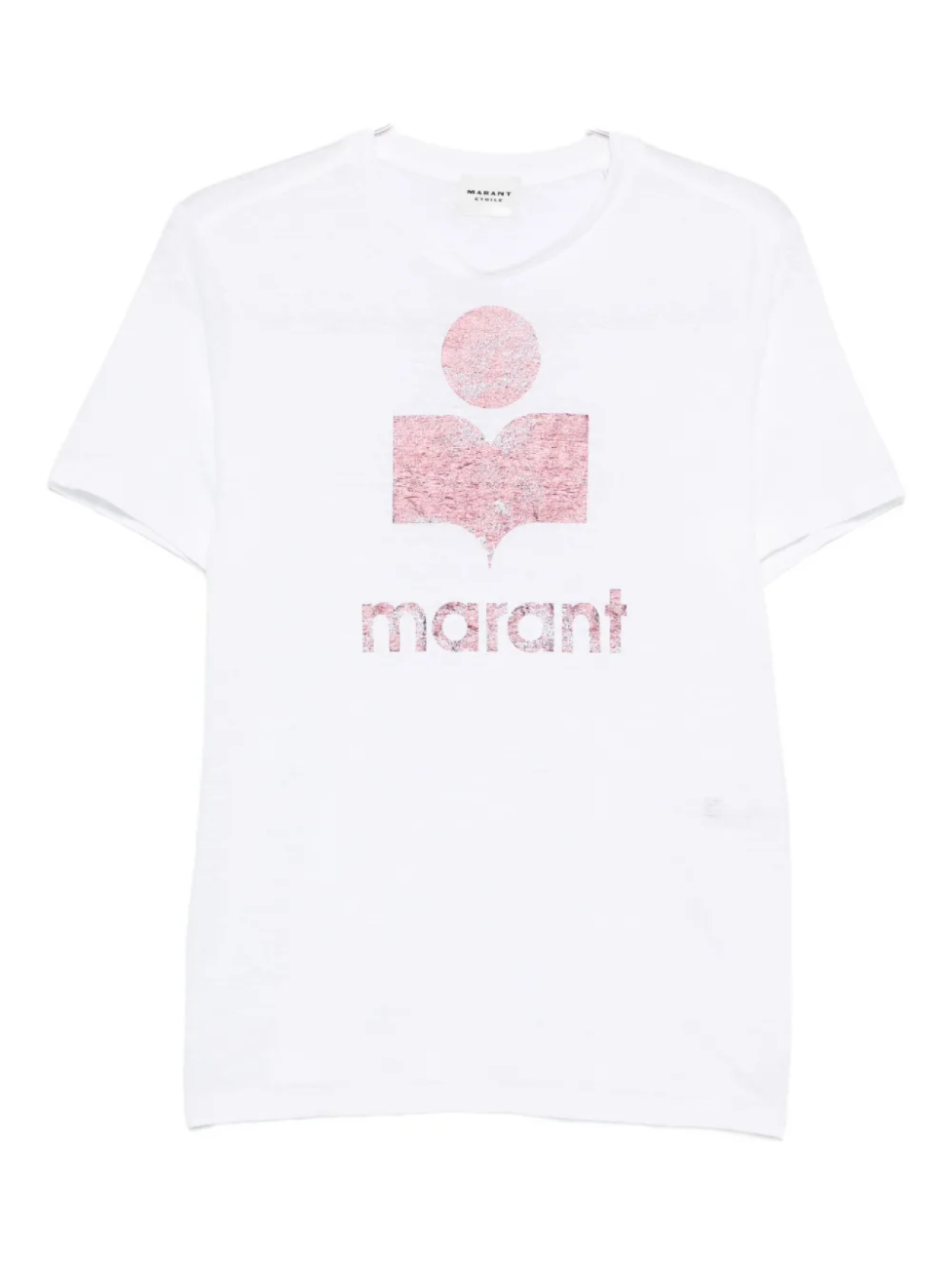 

MARANT ÉTOILE Koldi льняная футболка с логотипом, белый