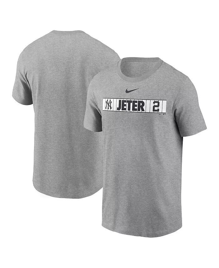 

Мужская серая футболка Derek Jeter Heathered New York Yankees Locker Room Nike