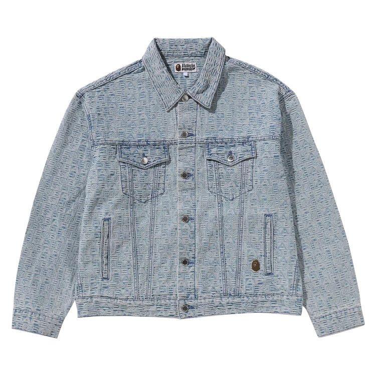 

Куртка BAPE Lux Sport Pattern Jacquard Denim Trucker Jacket, Light Indigo