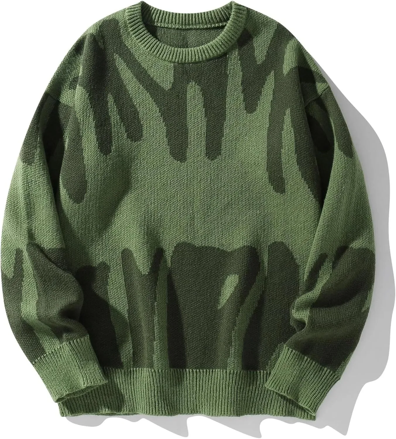 

ZAFUL мужской оверсайз свитер с длинным рукавом и цветным принтом