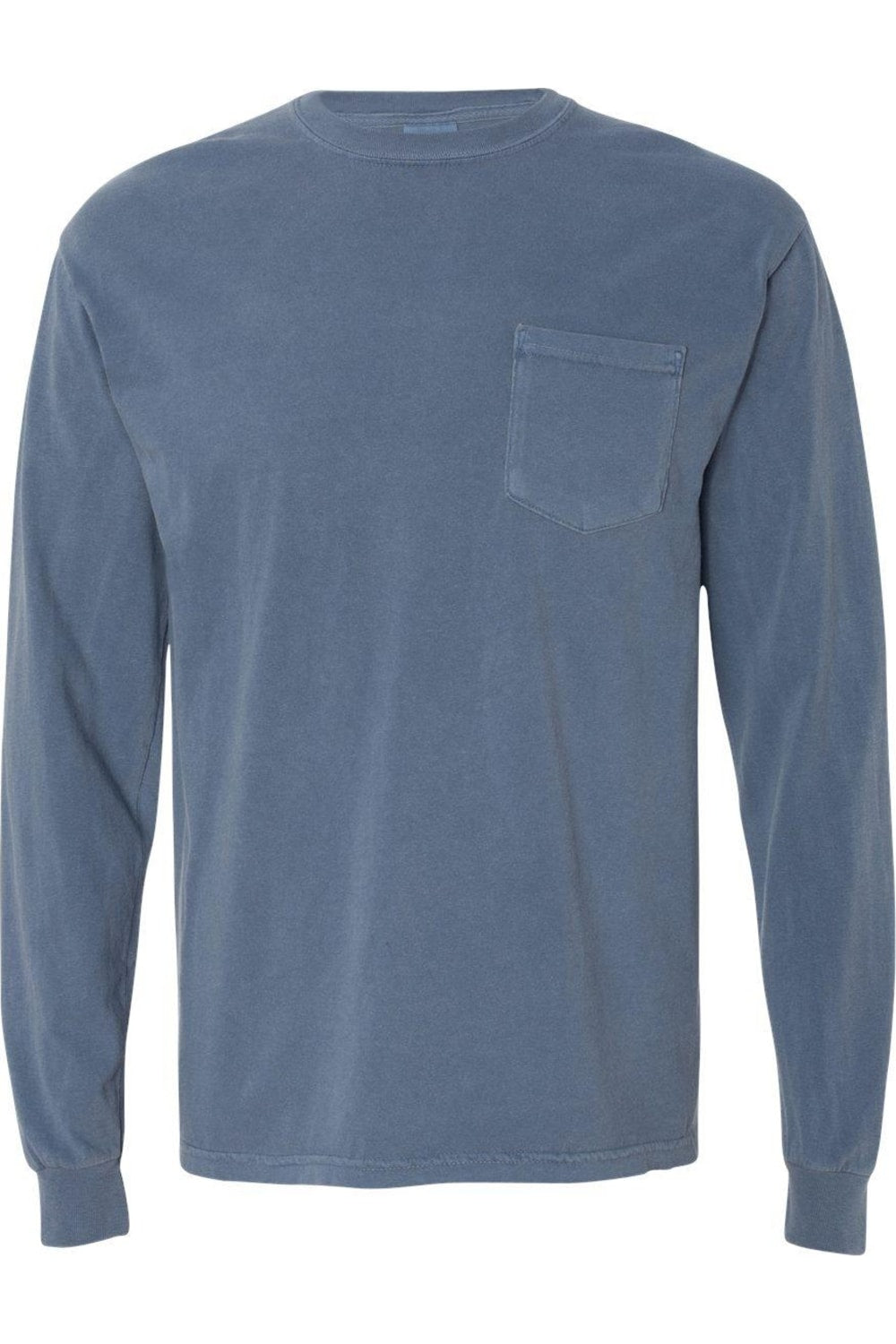 

Футболка Comfort Colors Garment-Dyed Heavyweight с длинным рукавом и карманом, цвет blue jean