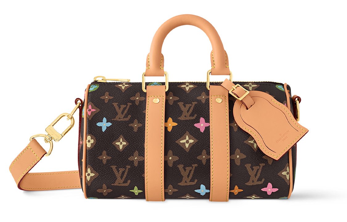Keepall Bandouliere 25 от Tyler The Creator в цвете Chocolate с рельефным монорамом LOUIS VUITTON, basic set (bag+dust bag) — фото 2
