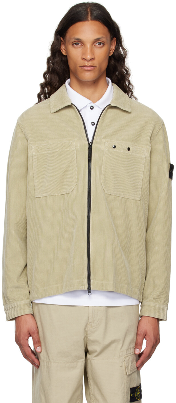 

Бежевая куртка из органического хлопка Stone Island