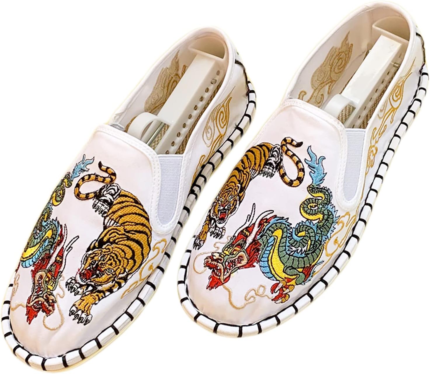 

Вышитые туфли для Тайцзи и кунг-фу Tinymori, 12 стилей, унисекс, холщовые спортивные туфли для боевых искусств, традиционные китайские слипоны с противоскользящей подошвой для мужчин и женщин, Dragon & Tiger