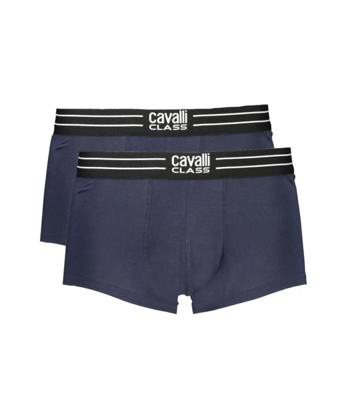 

Синие хлопковые мужские боксерские шорты Cavalli Class, синий