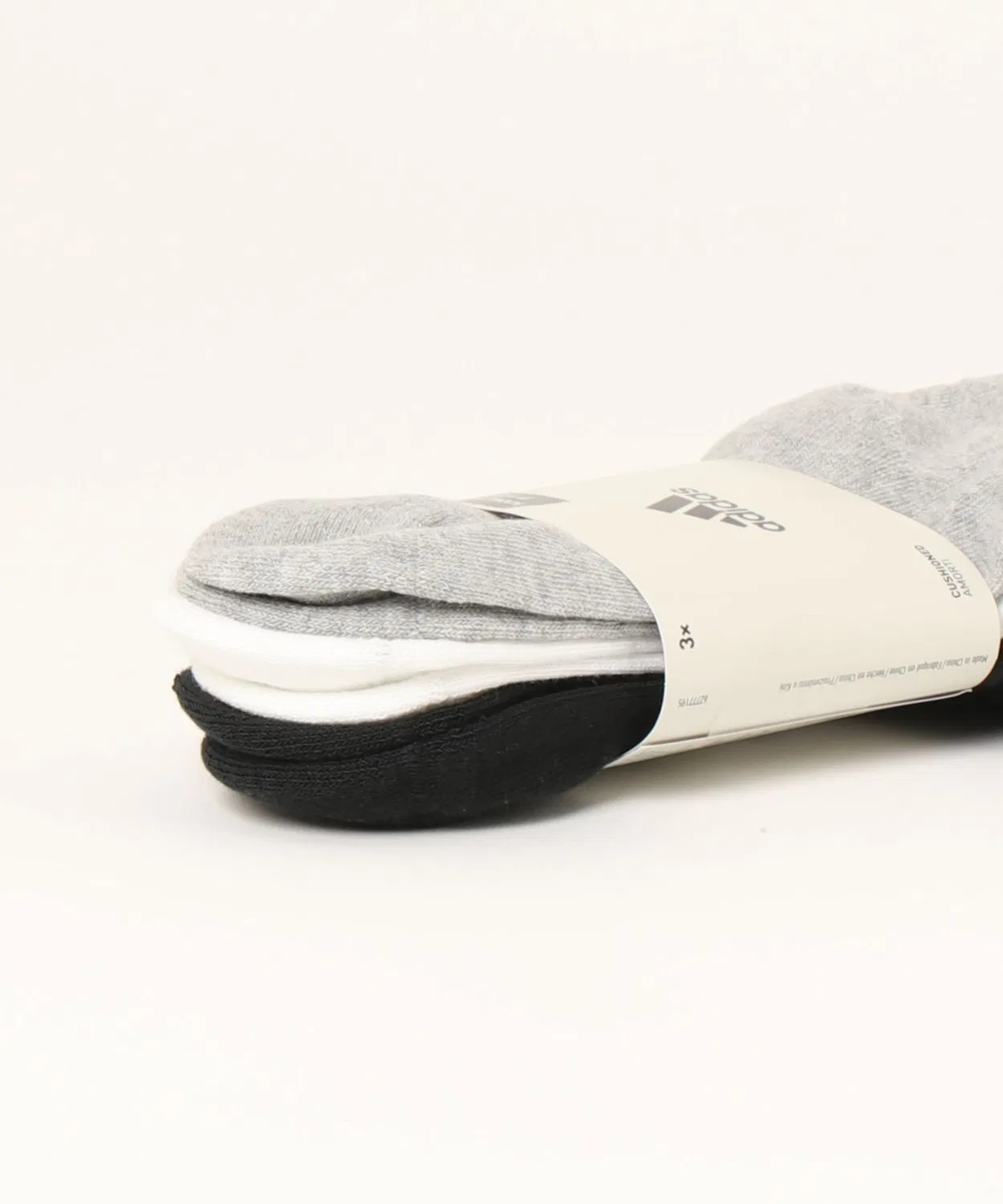 Носки Adidas SPW Cushion 3-Pack Ankle Socks, белый/черный — фото 3