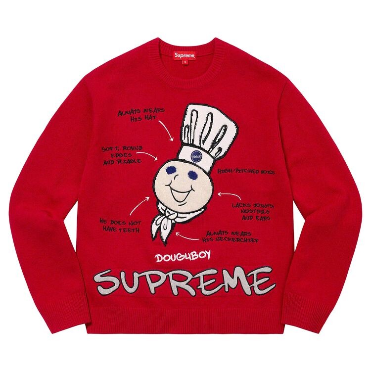 

Свитер Supreme Doughboy Sweater Red, красный