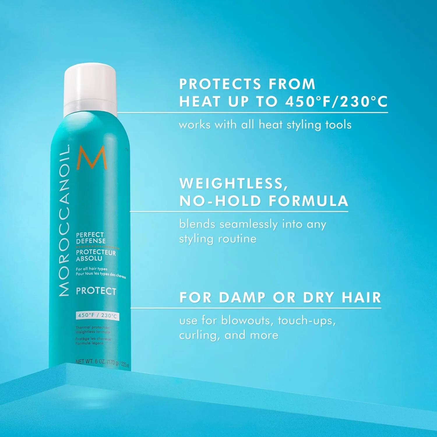 Набор термозащитного средства Moroccanoil Perfect Defense (полный и дорожный размеры) — фото 2