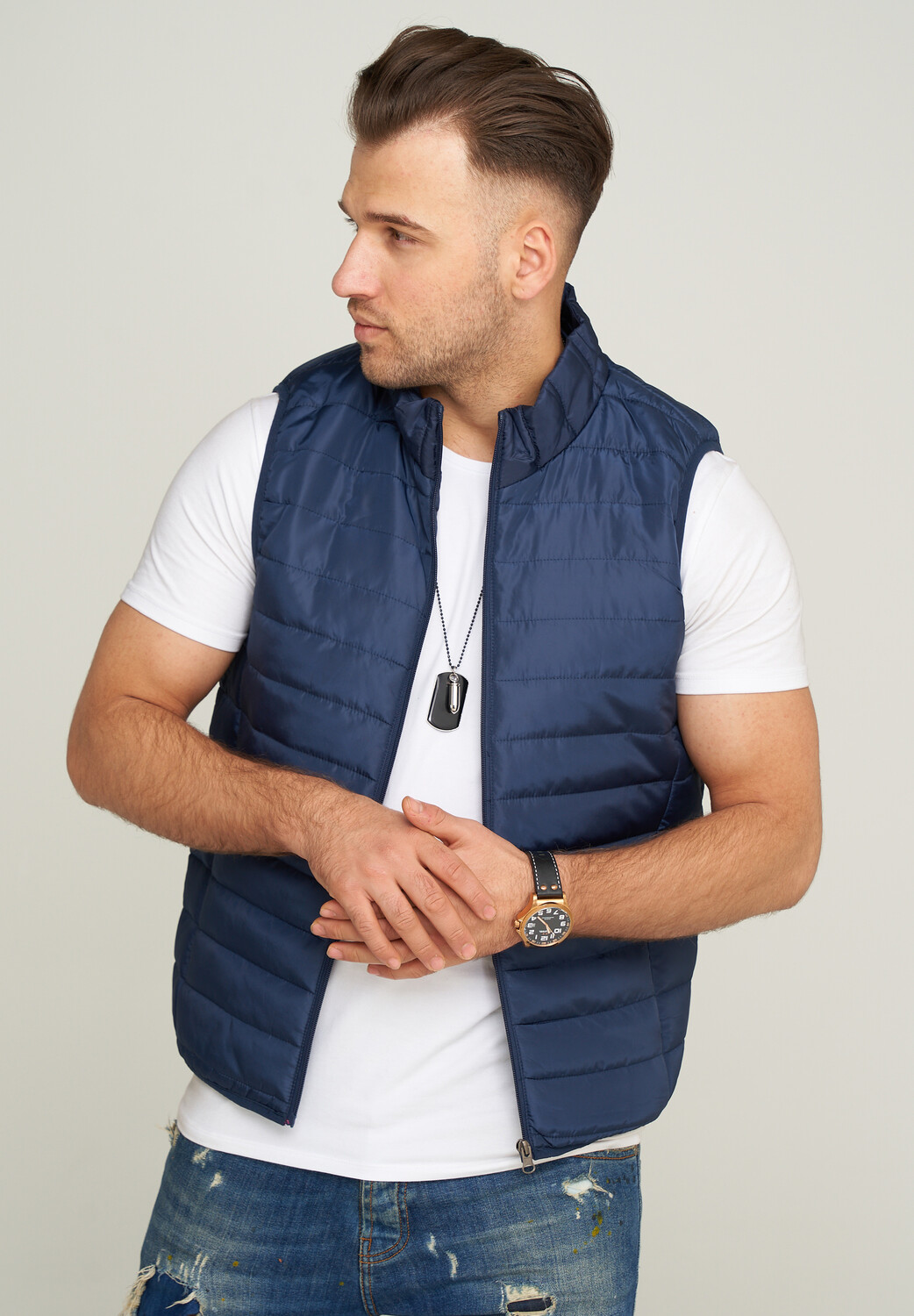 

Утепленный жилет SOUL STAR Übergangsjacke MJBIBURY, темно синий