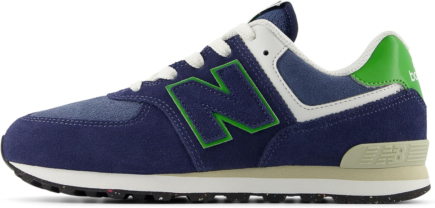 Кроссовки New Balance Kids' 574 V1 на шнуровке, зеленый — фото 2