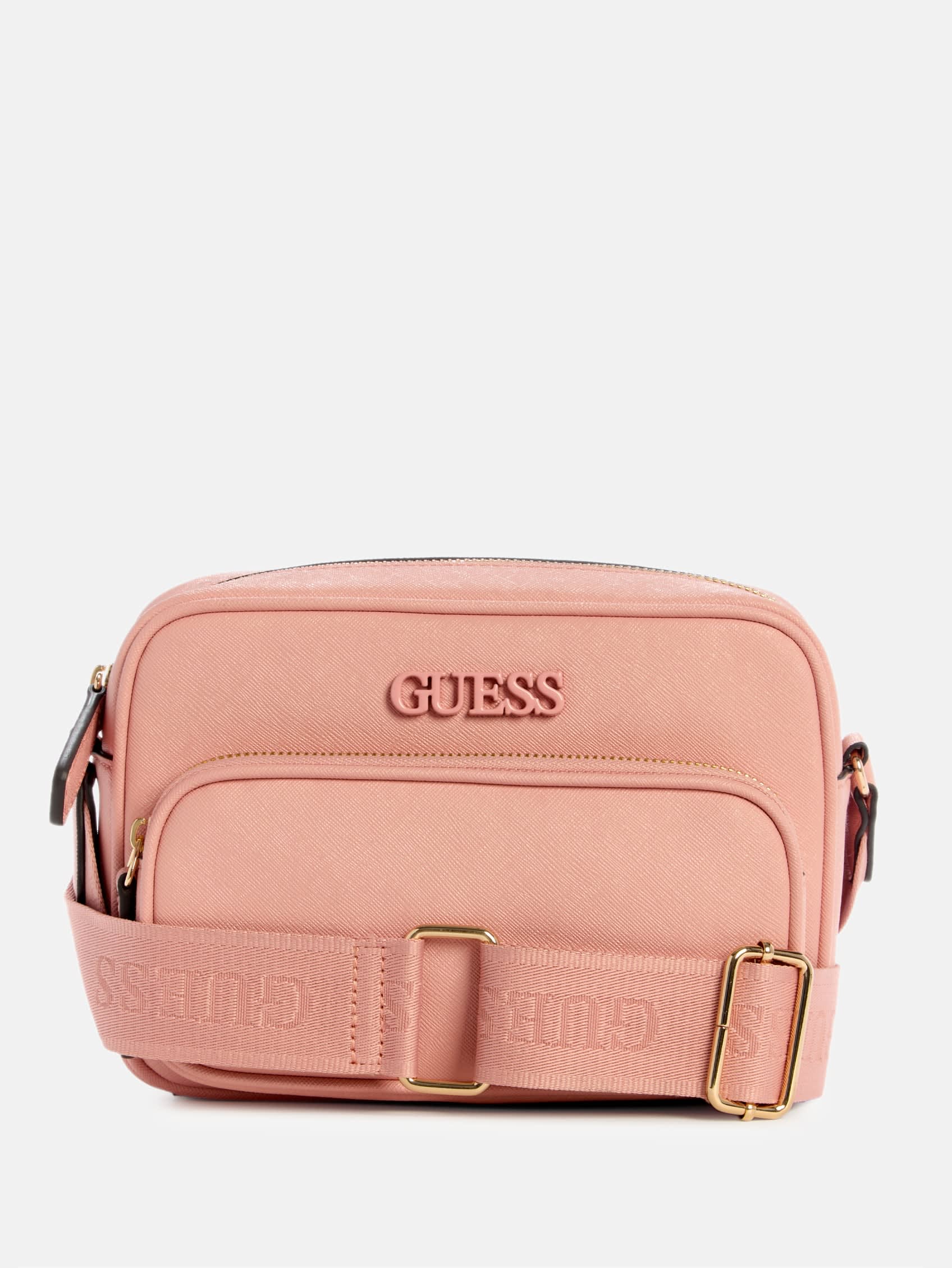 

Сумка-кроссбоди Zinnia с застежкой-молнией сверху Guess Factory, розовый