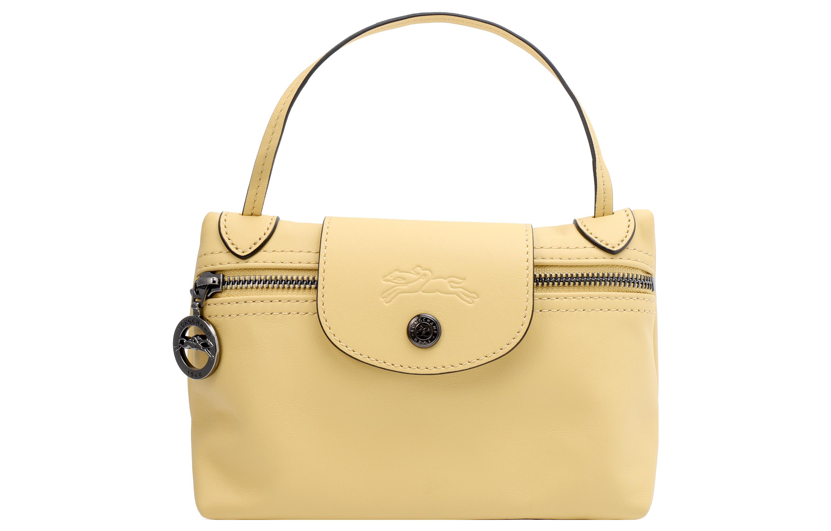 

LONGCHAMP Сумка-коробка Le Pliage Xtra из коровьей кожи, сумка на плечо, мини, женская, желтая