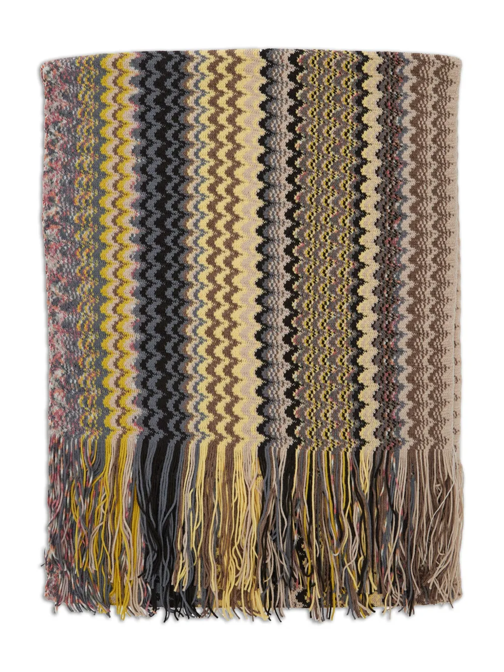 

Шарф с бахромой и узором зигзаг Missoni, черный