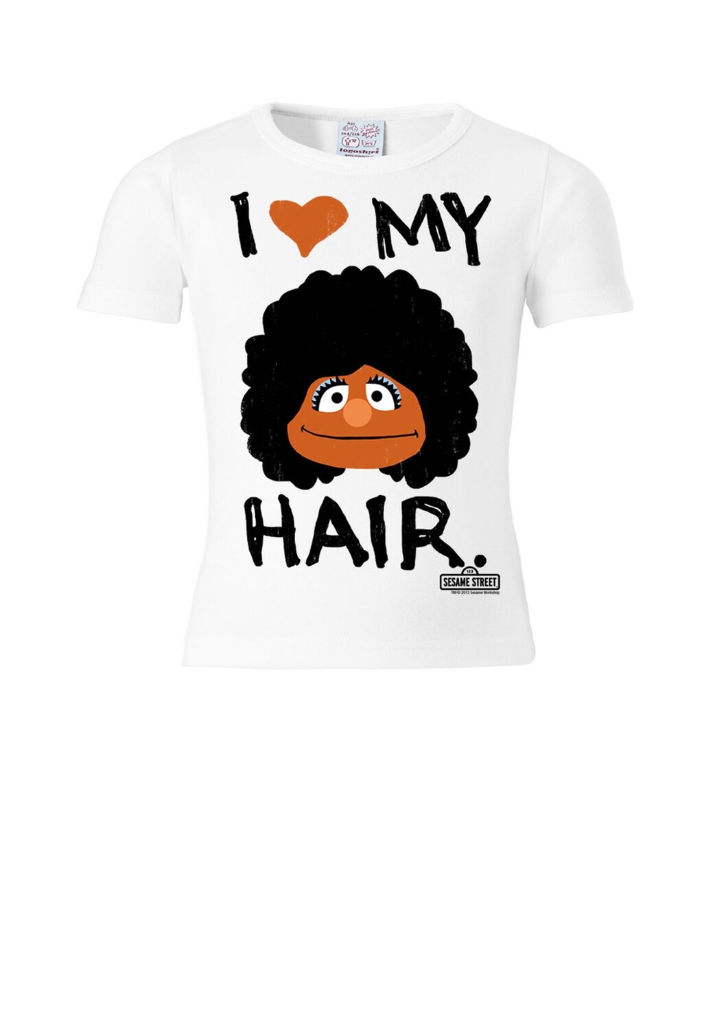 

Футболка Детская Улица Сезам - Я люблю свои волосы LOGOSHIRT, цвет Almost White