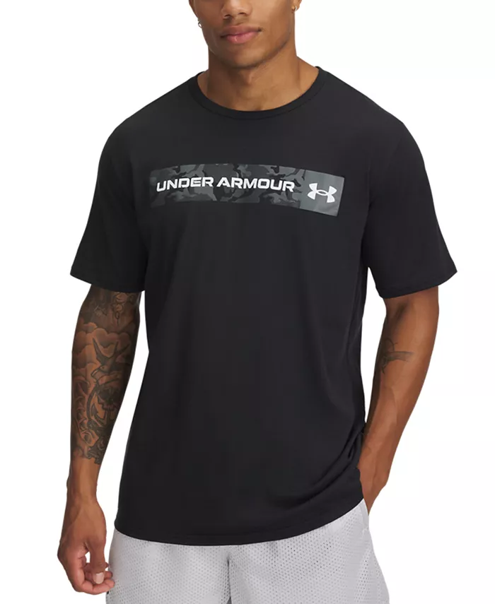 

Мужская футболка с камуфляжными вставками и логотипом Graphic Under Armour, черный