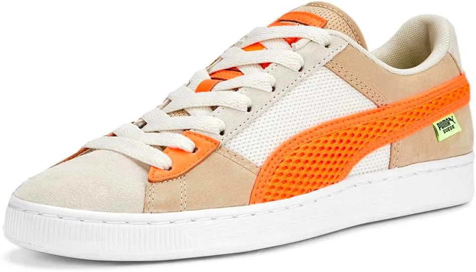 Мужские замшевые кроссовки PUMA с застежкой-шнуровкой и рюкзаком, повседневные - оранжевые, оранжевый — фото 2