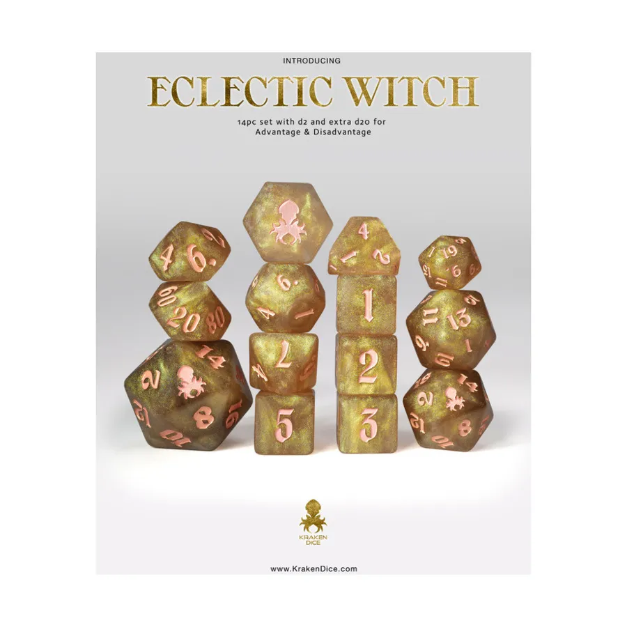 

Набор Poly — Witch, электрический с розовым (14), Poly Sets - Glitter (Kraken Dice)