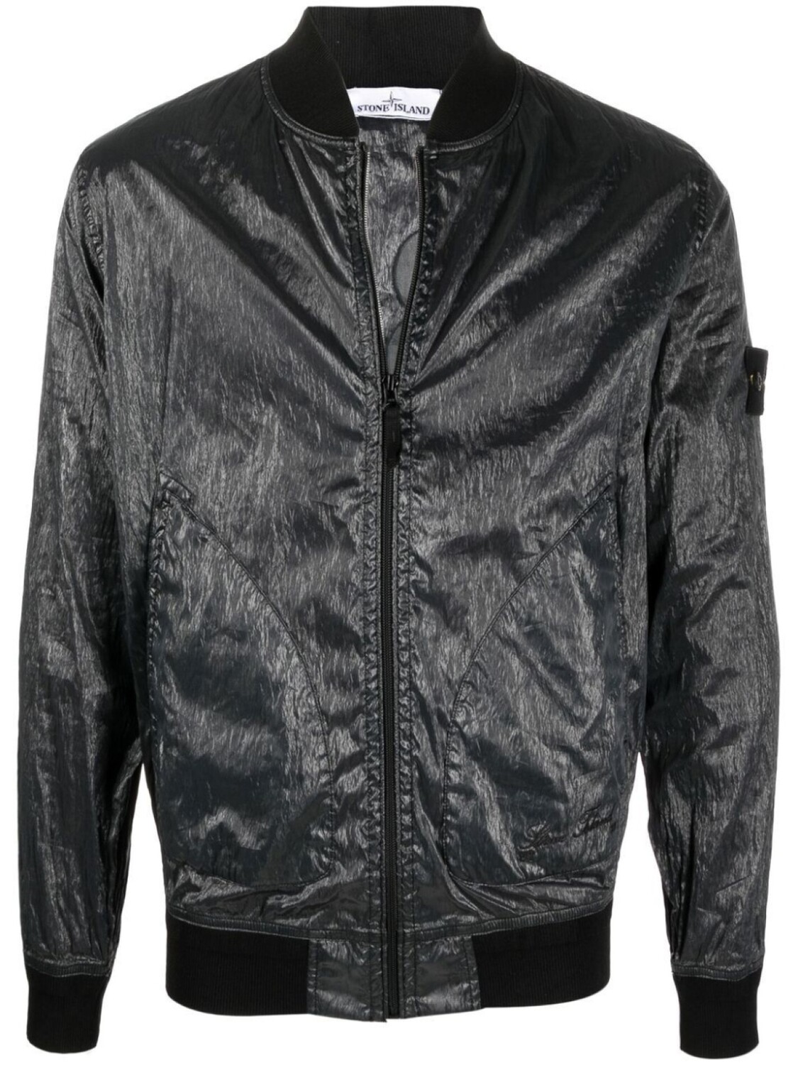 

Stone Island бомбер с нашивкой-логотипом, черный