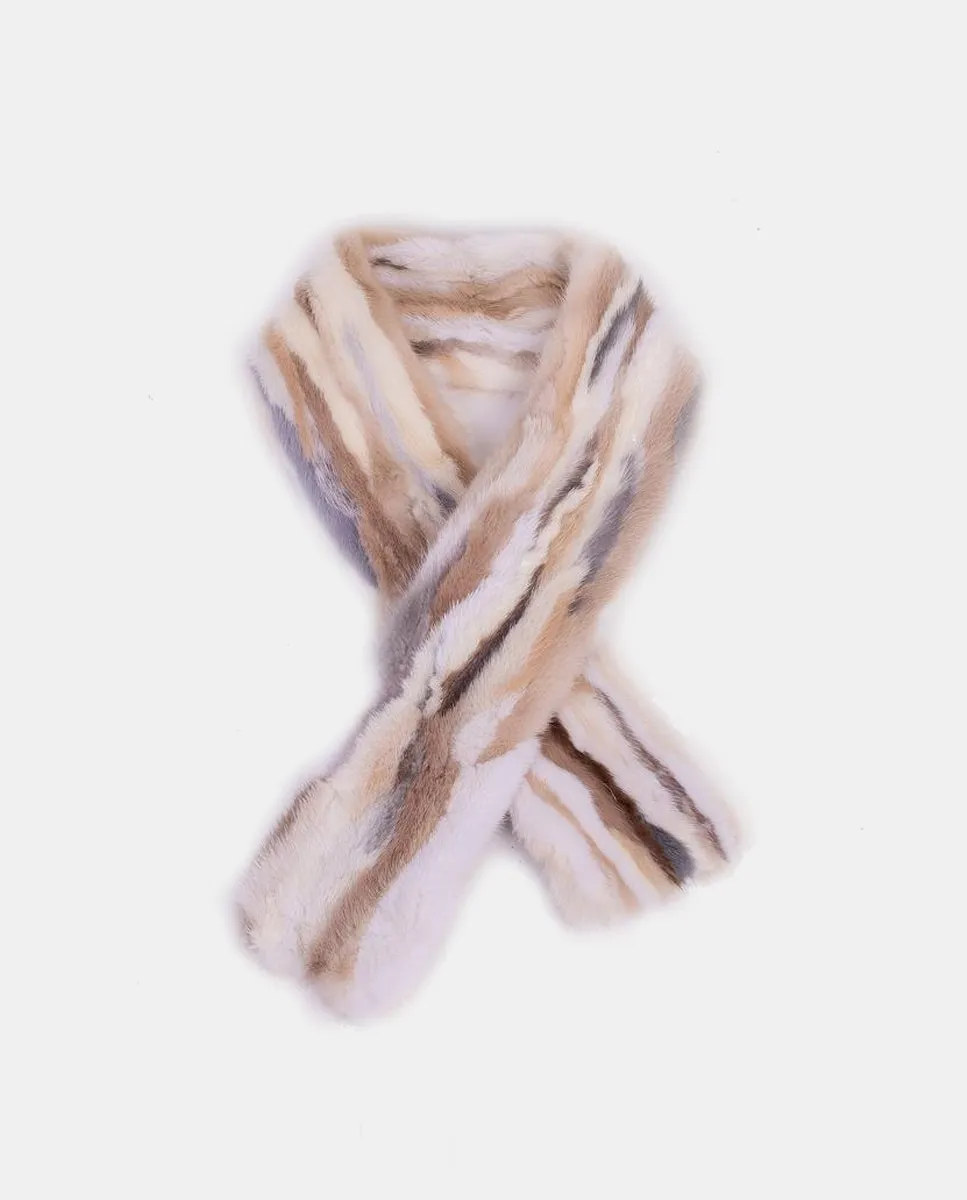 

Шарф из меха норки, живот IN.ES, бежевый