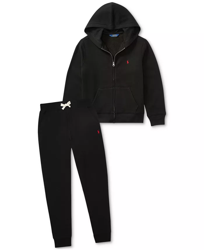 Хлопковые джоггеры с кулиской для мальчиков Big Boys Polo Ralph Lauren, черный — фото 2