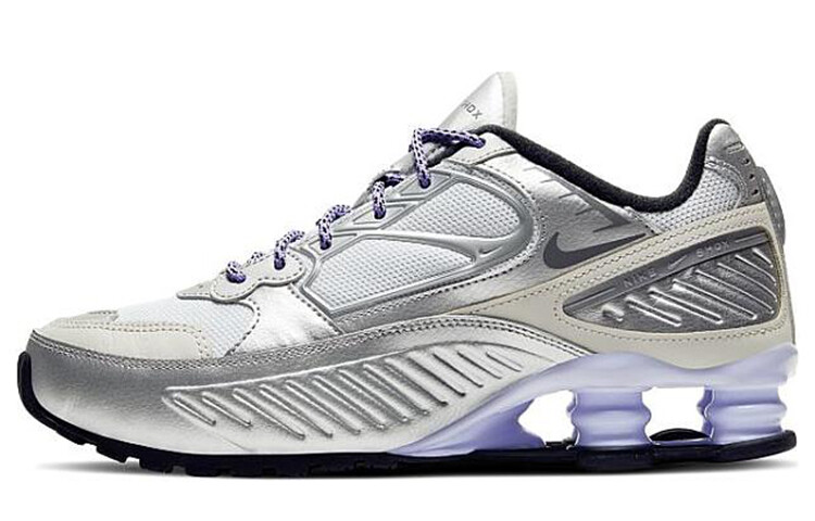 

Кроссовки Shox Enigma Series женские с низким верхом, серебристо-фиолетовые Nike