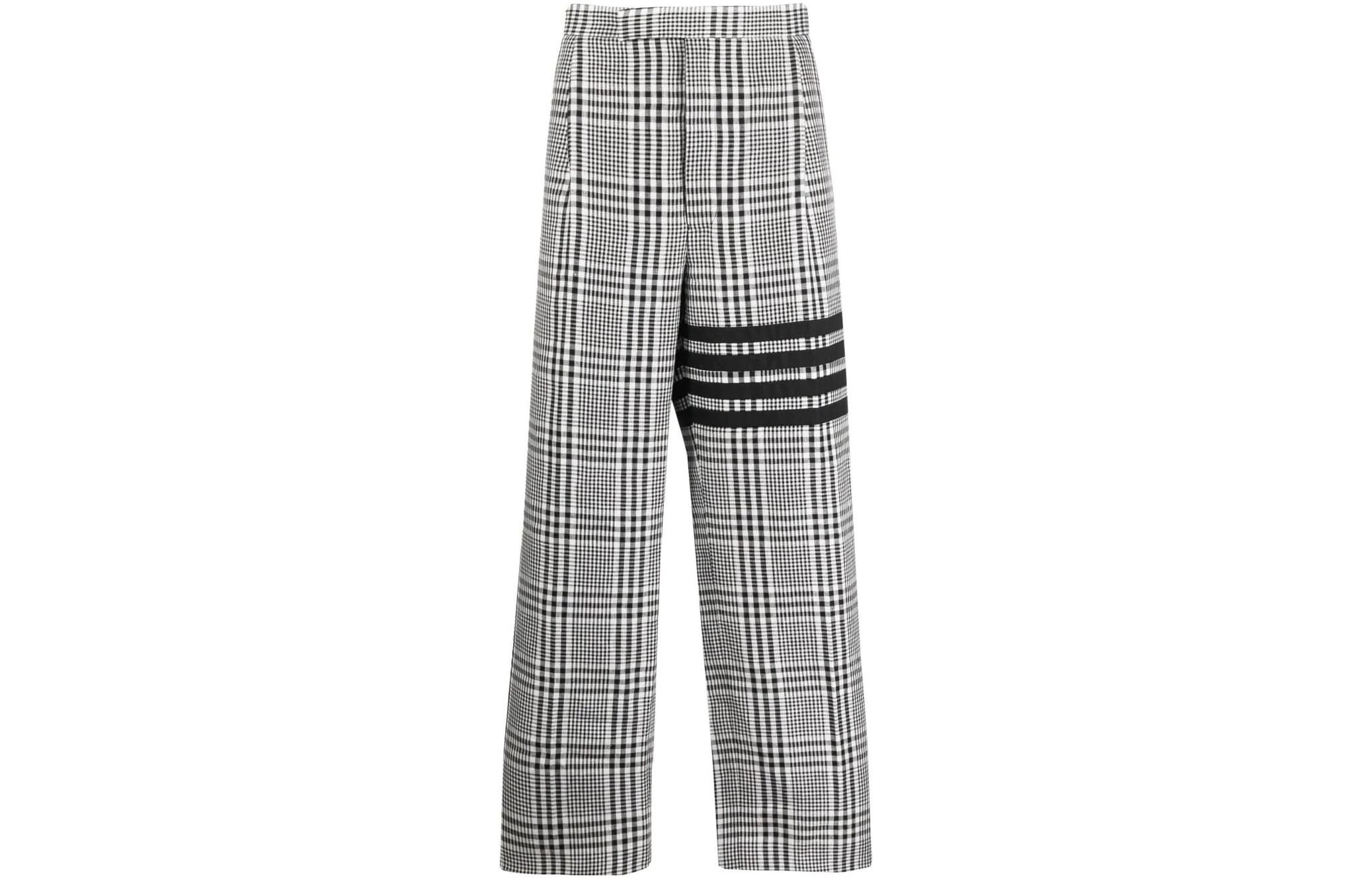 

Повседневные брюки THOM BROWNE, клетка черно-белая