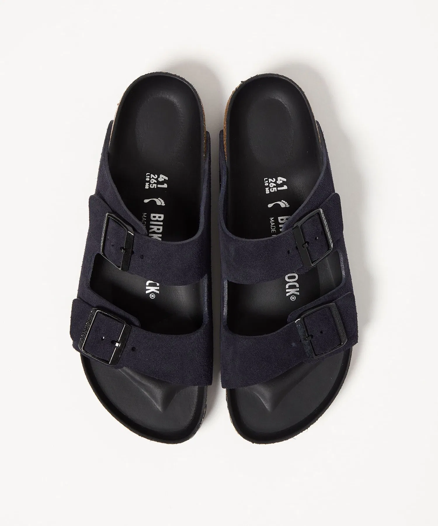 Мужские сандалии Birkenstock Arizona из замши тёмно-синие