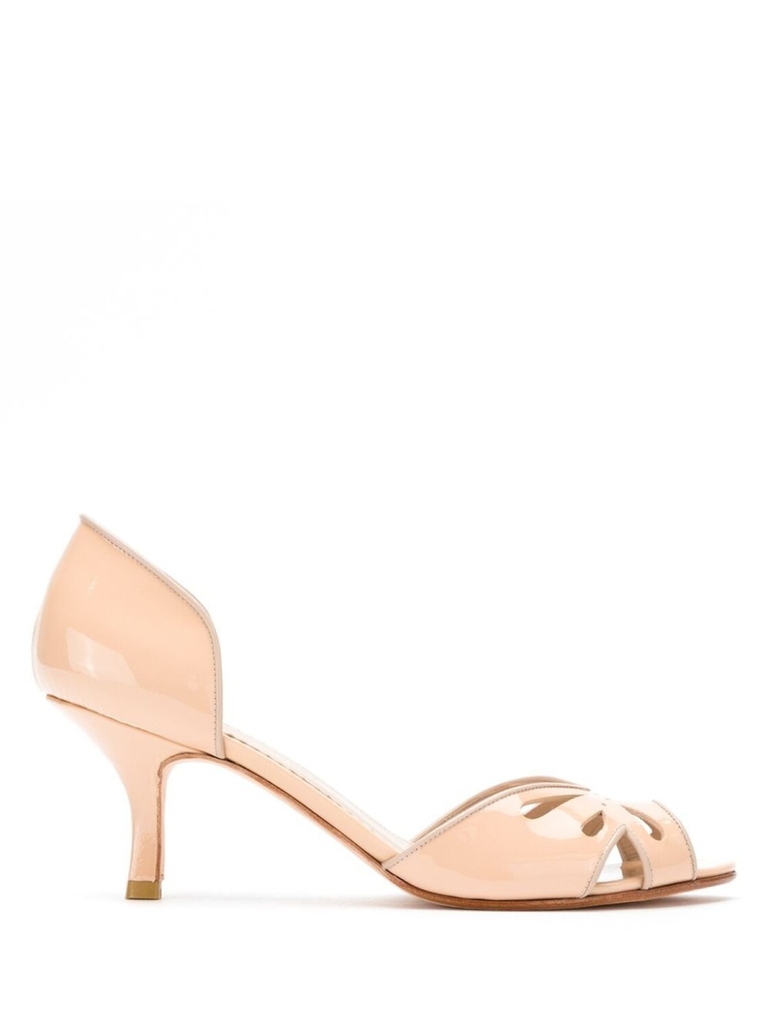 

Sarah Chofakian Valencia peep toe shoes, нейтральный цвет
