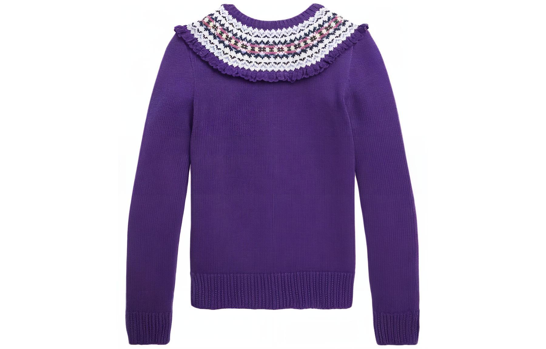 Polo Ralph Lauren Свитер детский Apparel FW23 Purple Kids' — фото 4