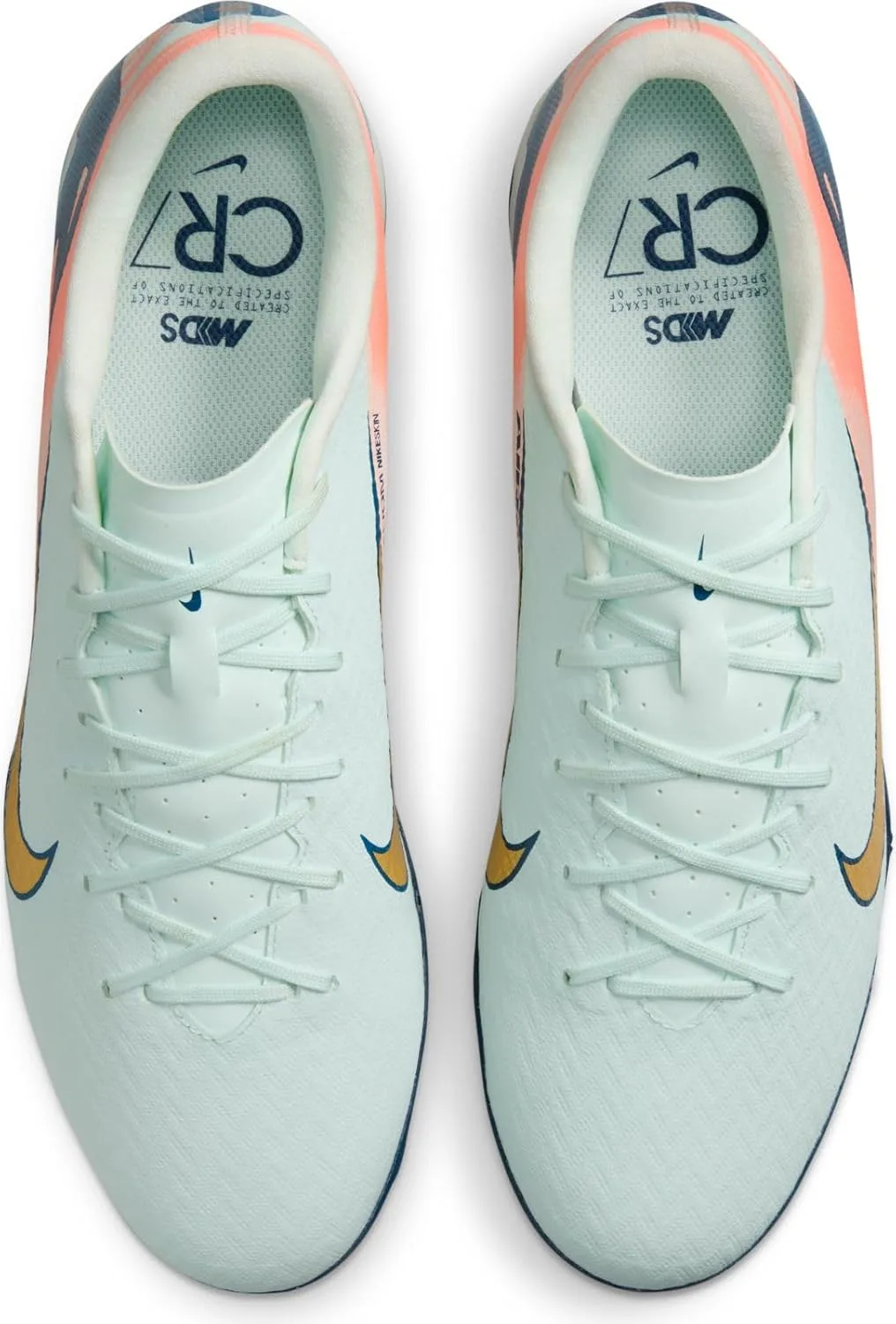Мужские кроссовки Nike Vapor 16 Academy Mercurial Dream Speed TF с низким профилем для футбола, золотой/зеленый — фото 4